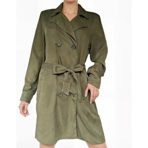 Lucky Brand Lightweight Olive Trench Coat - Size M
